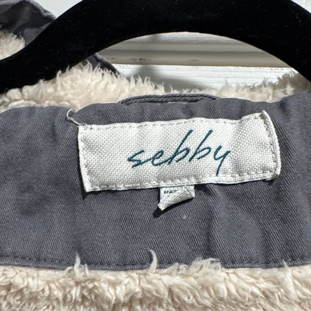 Gray Hooded Jacket with Sherpa Lining - Picture 2 of 6